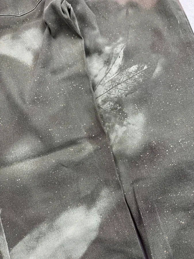 AW1999 Roberto Cavalli Green Autumn Leafs Pants zYSVKQe 10