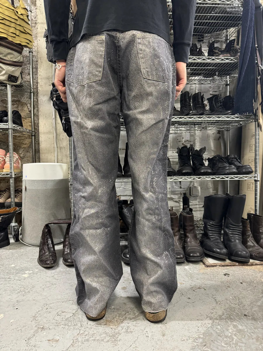 AW1999 Roberto Cavalli Grey Python Effect Pants FQxOPfo 5