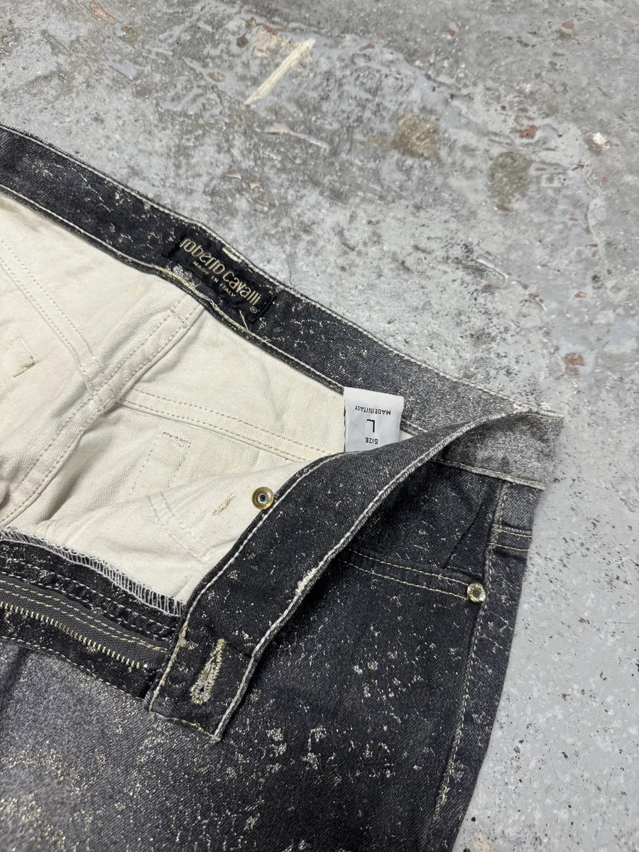 AW1999 Roberto Cavalli Grey Python Effect Pants FQxOPfo 8