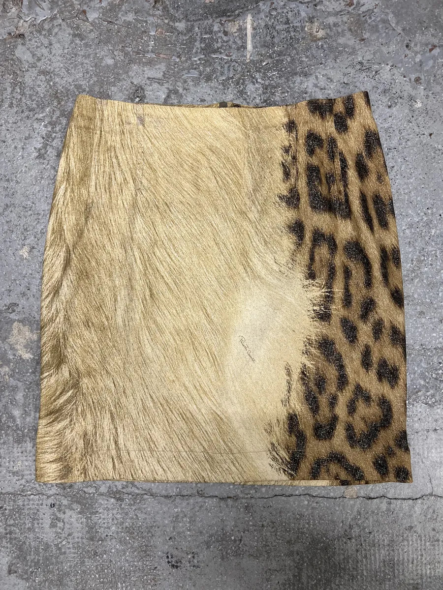 AW1999 Roberto Cavalli Leopard Glamour Skirt (M/L) 2