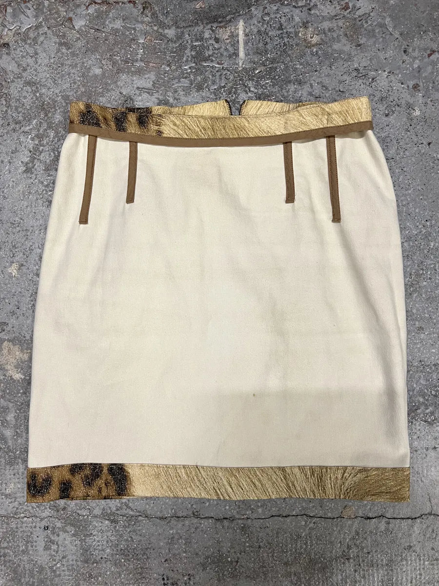 AW1999 Roberto Cavalli Leopard Glamour Skirt (M/L) 3