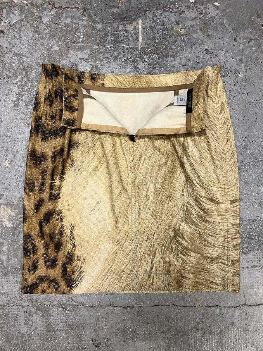 AW1999 Roberto Cavalli Leopard Glamour Skirt (M/L) 4