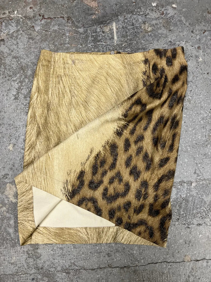 AW1999 Roberto Cavalli Leopard Glamour Skirt (M/L) 5