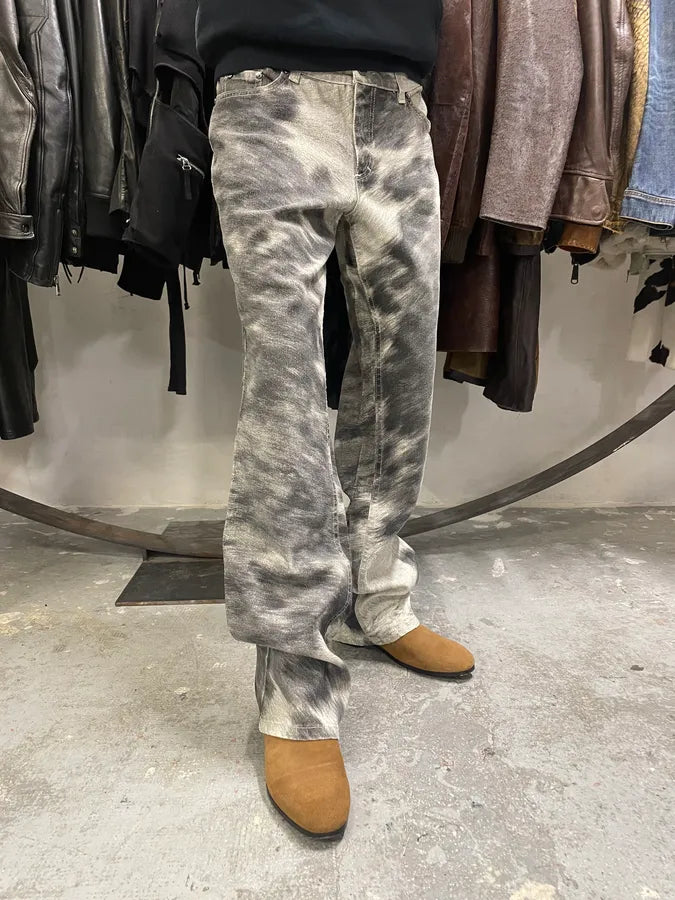 AW1999 Roberto Cavalli Leopard Movement Effect Tern Pants (S/M) 1