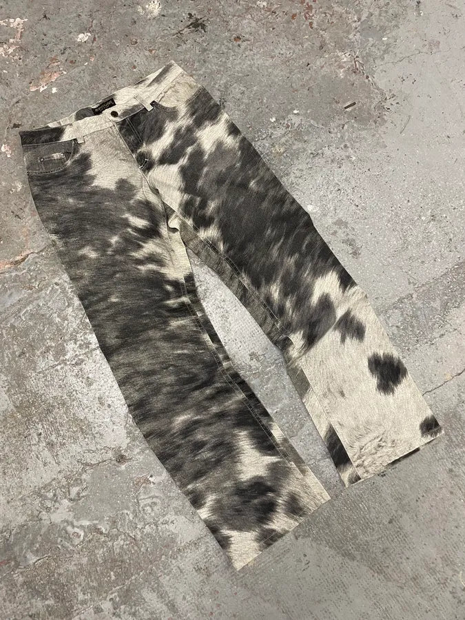 AW1999 Roberto Cavalli Leopard Movement Effect Tern Pants (S/M) 4