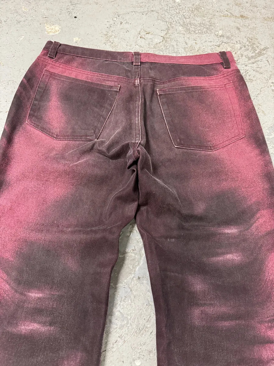 AW1999 Roberto Cavalli Purple Floral Spectrum Obscure Pants (S) wvkRAJj 10