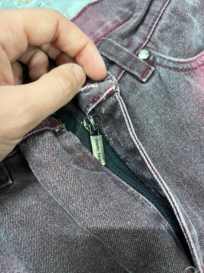 AW1999 Roberto Cavalli Purple Spectrum Flowers Pants fQoKLvY 12