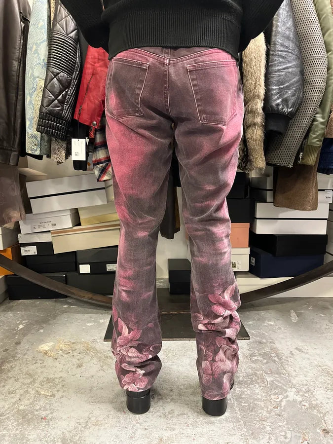 AW1999 Roberto Cavalli Purple Spectrum Flowers Pants fQoKLvY 4