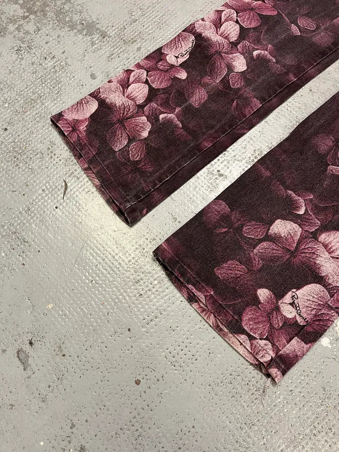 AW1999 Roberto Cavalli Purple Spectrum Flowers Pants fQoKLvY 6