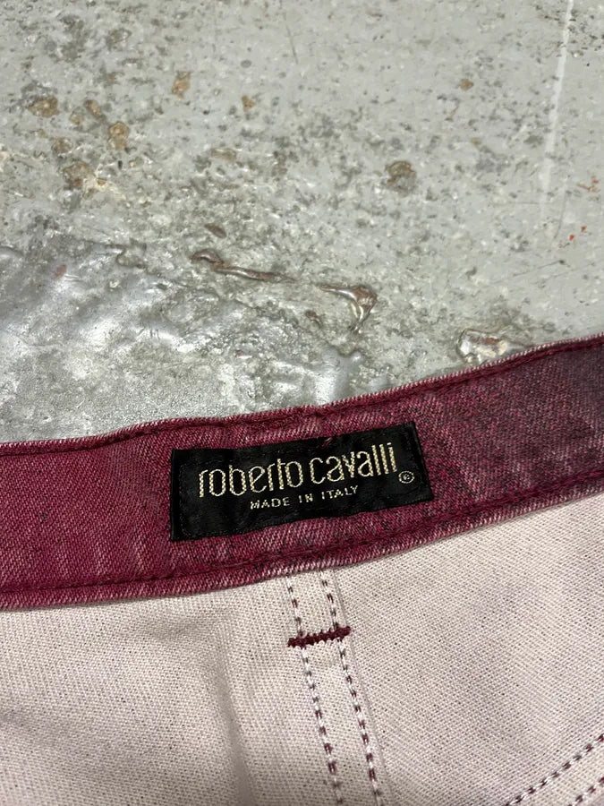 AW1999 Roberto Cavalli Purple Spectrum Flowers Pants fQoKLvY 9