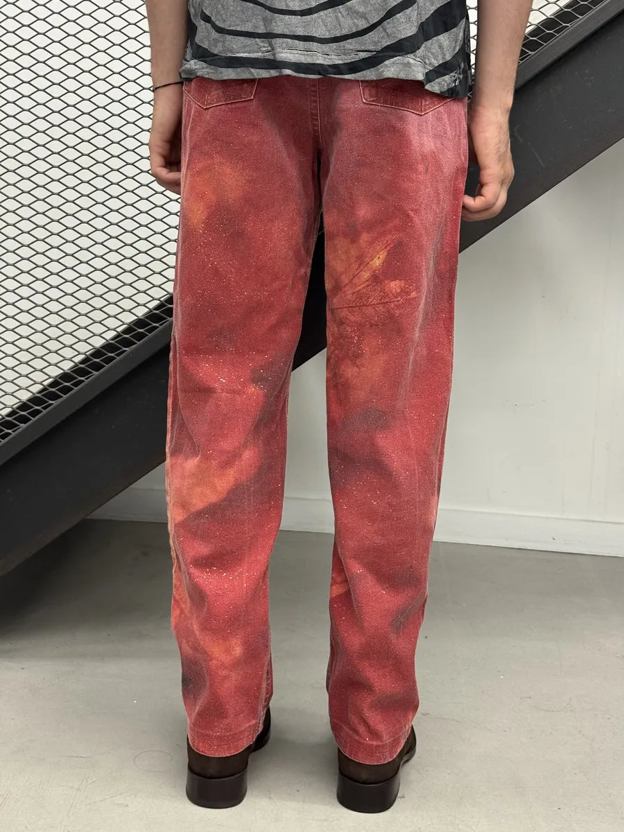 AW1999 Roberto Cavalli Red Leaf Pants vrtWUJU 4