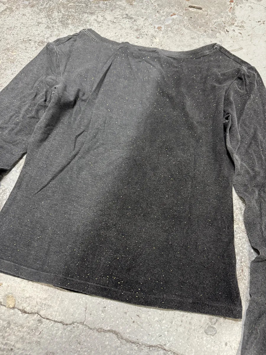 AW1999 Roberto Cavalli Two Tone Grey Silk Top Longsleeves jGemNtw 2