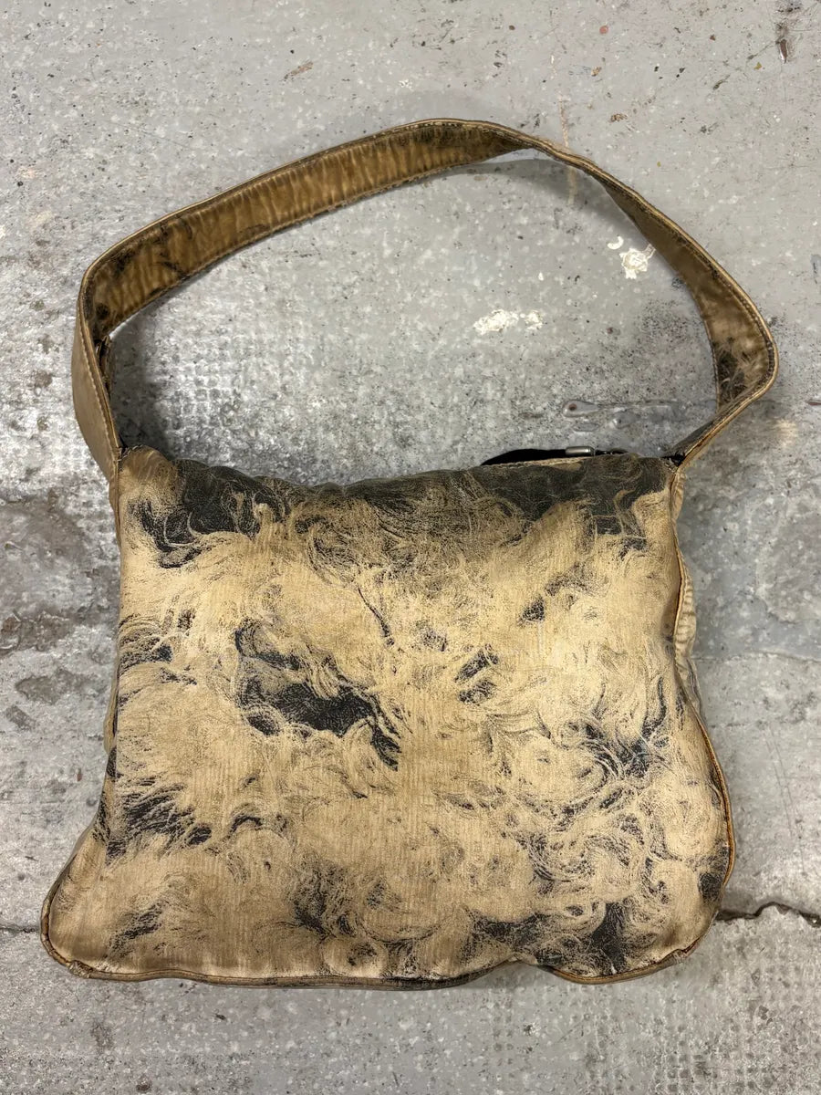 AW1999 Roberto Cavalli Wolf Fur Effect Beige Bag (OS) gYpElHy 3