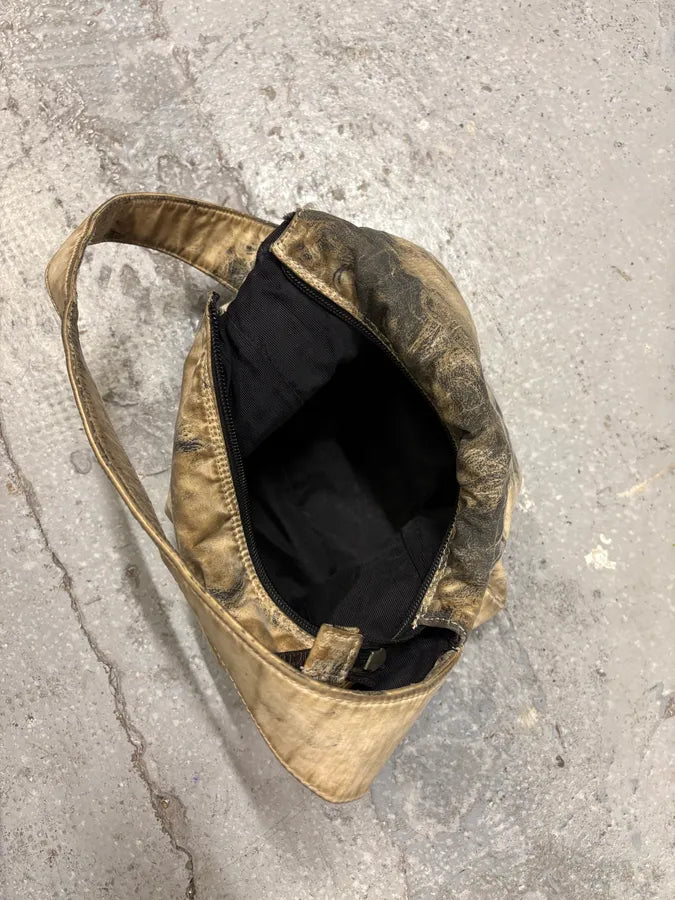 AW1999 Roberto Cavalli Wolf Fur Effect Beige Bag (OS) gYpElHy 4