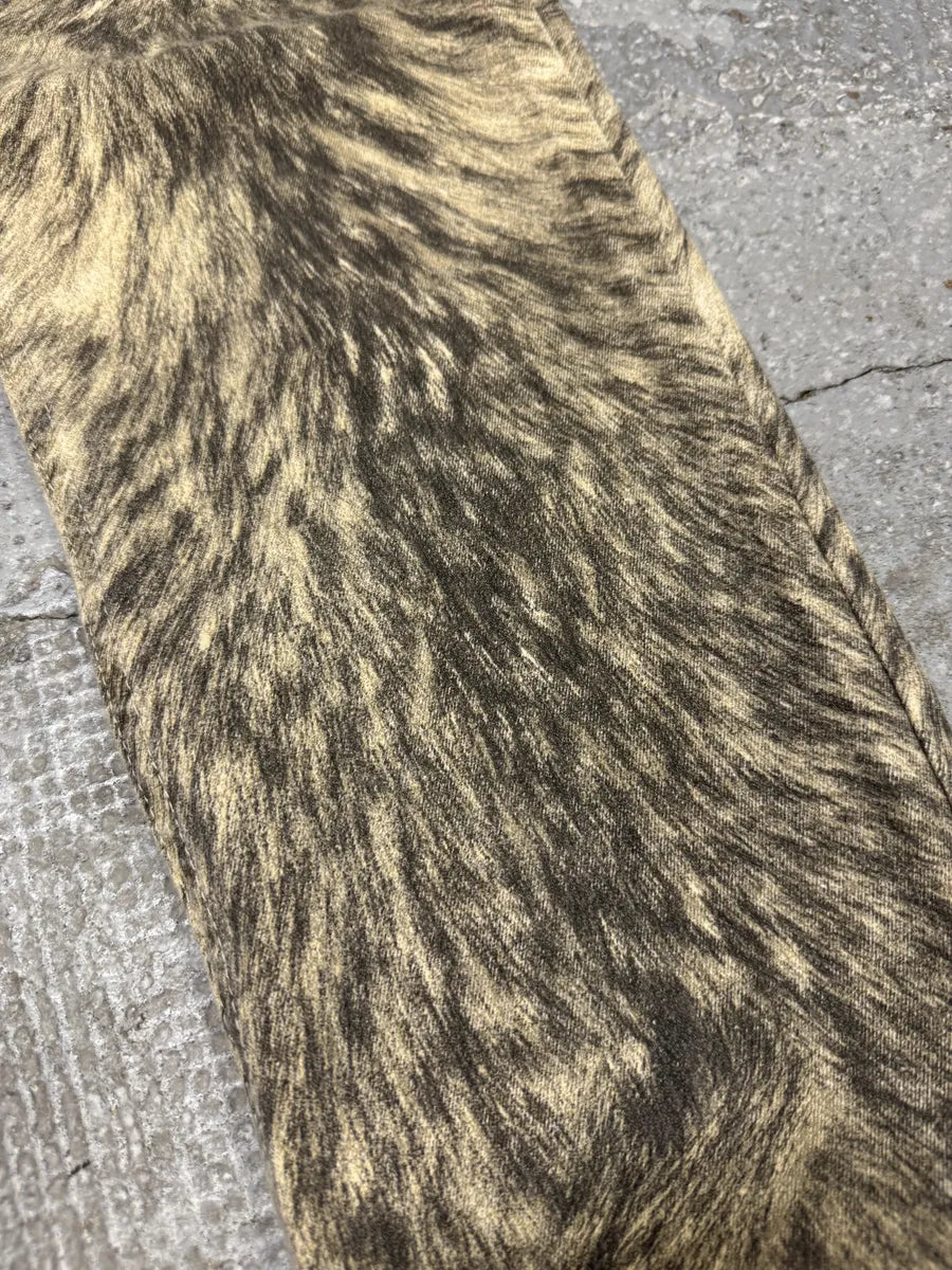 AW1999 Roberto Cavalli Wolf Fur Effect Beige Pants (S) GPpqAAc 9