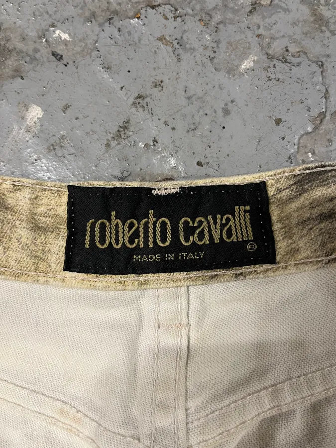 AW1999 Roberto Cavalli Wolf Fur Effect Pants (S) 11