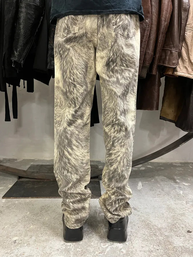 AW1999 Roberto Cavalli Wolf Fur Effect Pants (S/M) kfYOSiU 3