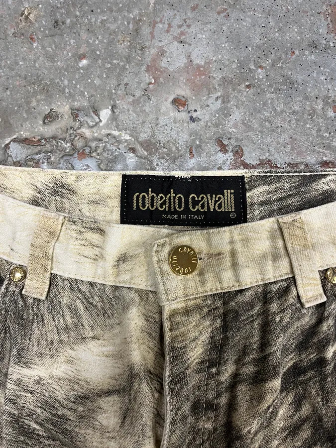 AW1999 Roberto Cavalli Wolf Fur Effect Pants (S/M) kfYOSiU 8