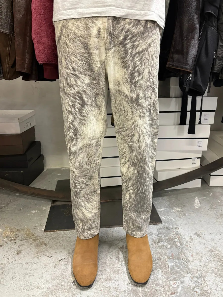 AW1999 Roberto Cavalli Wolf Fur Effect Pants uxHijWq 2