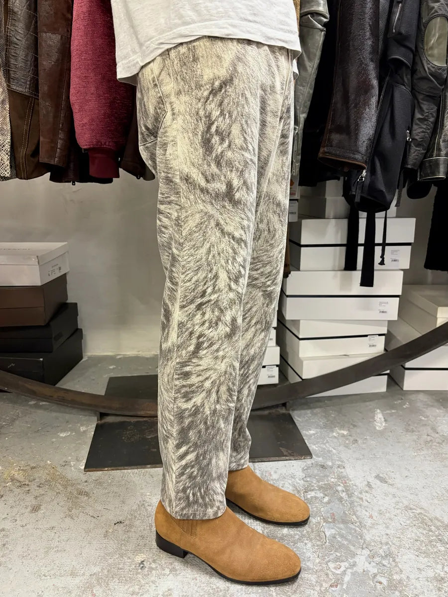 AW1999 Roberto Cavalli Wolf Fur Effect Pants uxHijWq 3