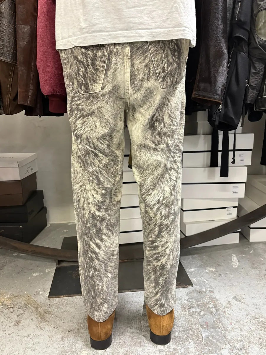 AW1999 Roberto Cavalli Wolf Fur Effect Pants uxHijWq 4