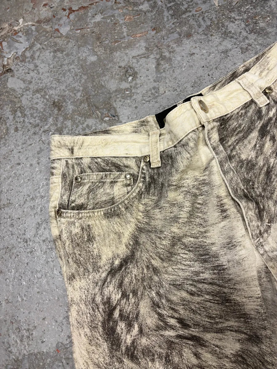 AW1999 Roberto Cavalli Wolf Fur Effect Pants uxHijWq 8