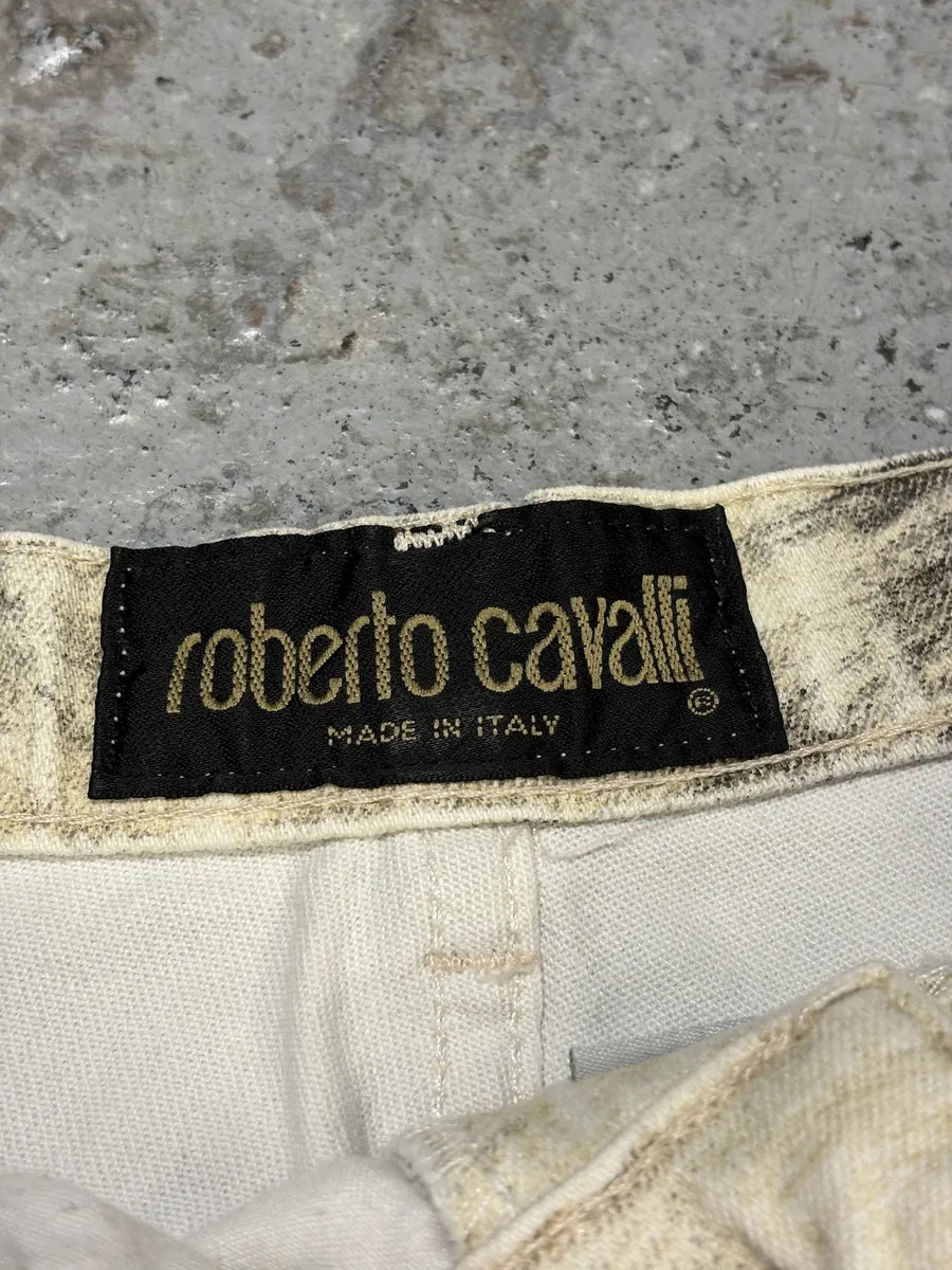 AW1999 Roberto Cavalli Wolf Fur Effect Pants uxHijWq 9