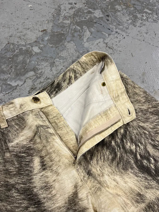 AW1999 Roberto Cavalli Wolf Fur Print Pants UaBtfaj 10