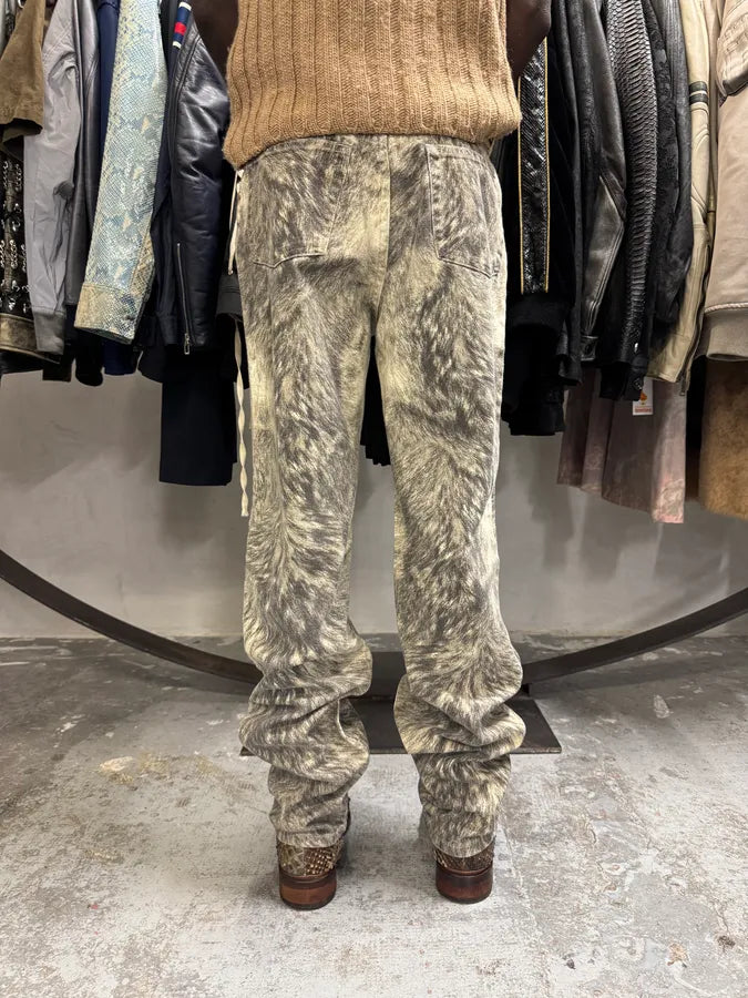 AW1999 Roberto Cavalli Wolf Fur Print Pants UaBtfaj 3