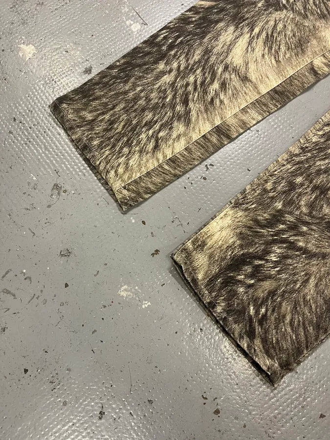 AW1999 Roberto Cavalli Wolf Fur Print Pants UaBtfaj 6