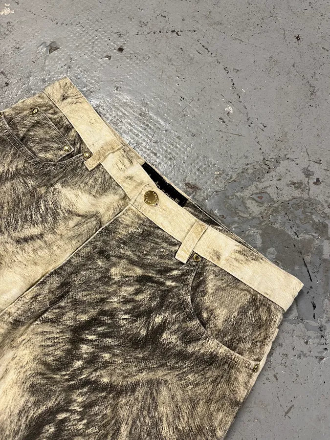 AW1999 Roberto Cavalli Wolf Fur Print Pants UaBtfaj 8