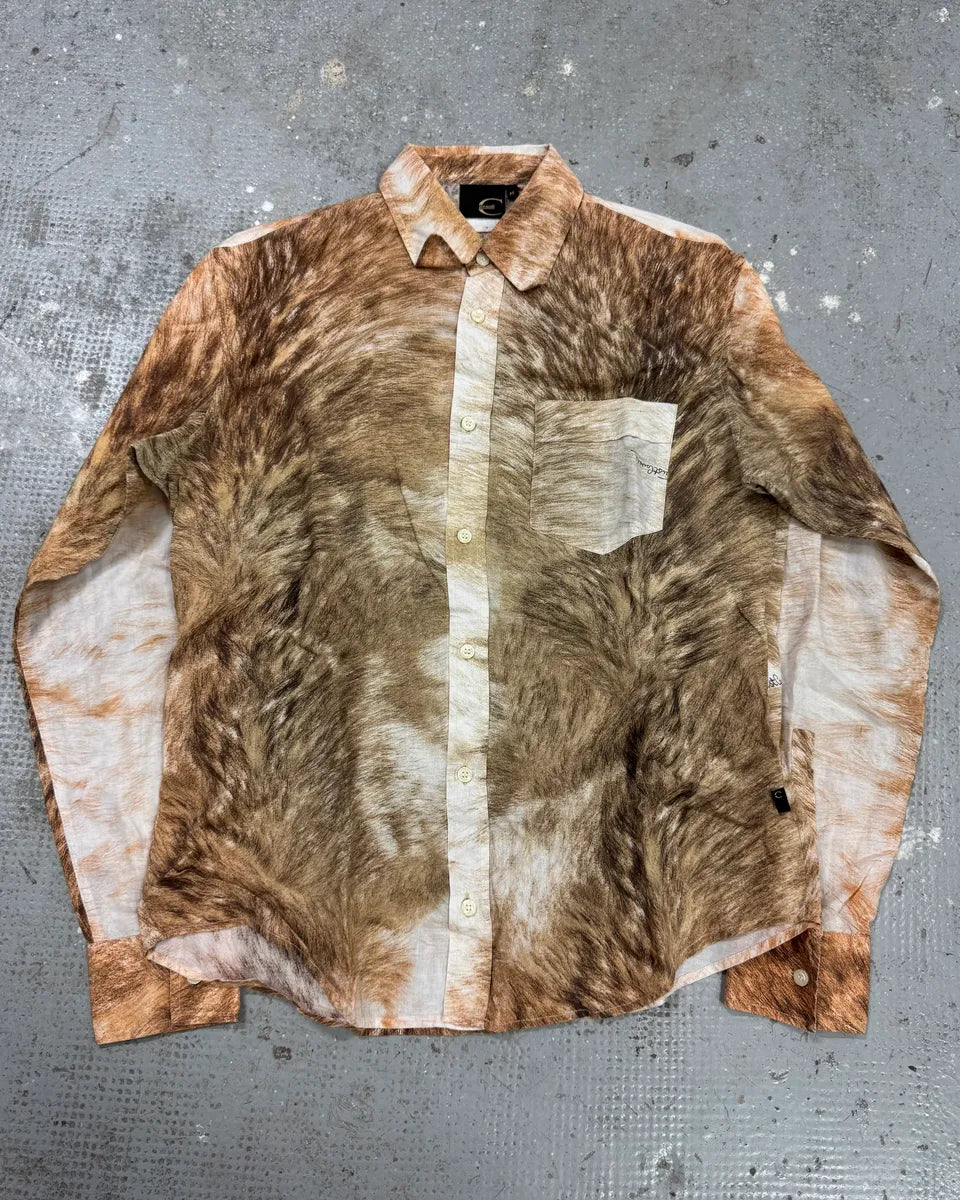 AW1999 Roberto Cavalli Wolf Wild Print Shirt (M) 0