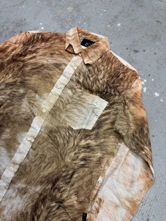 AW1999 Roberto Cavalli Wolf Wild Print Shirt (M) 1