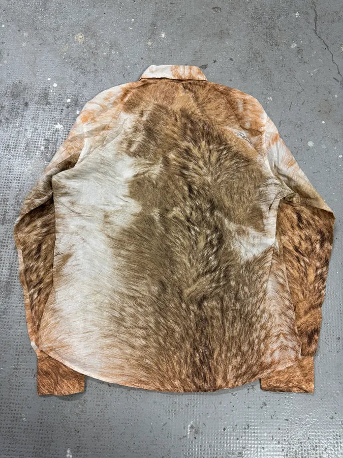 AW1999 Roberto Cavalli Wolf Wild Print Shirt (M) 6
