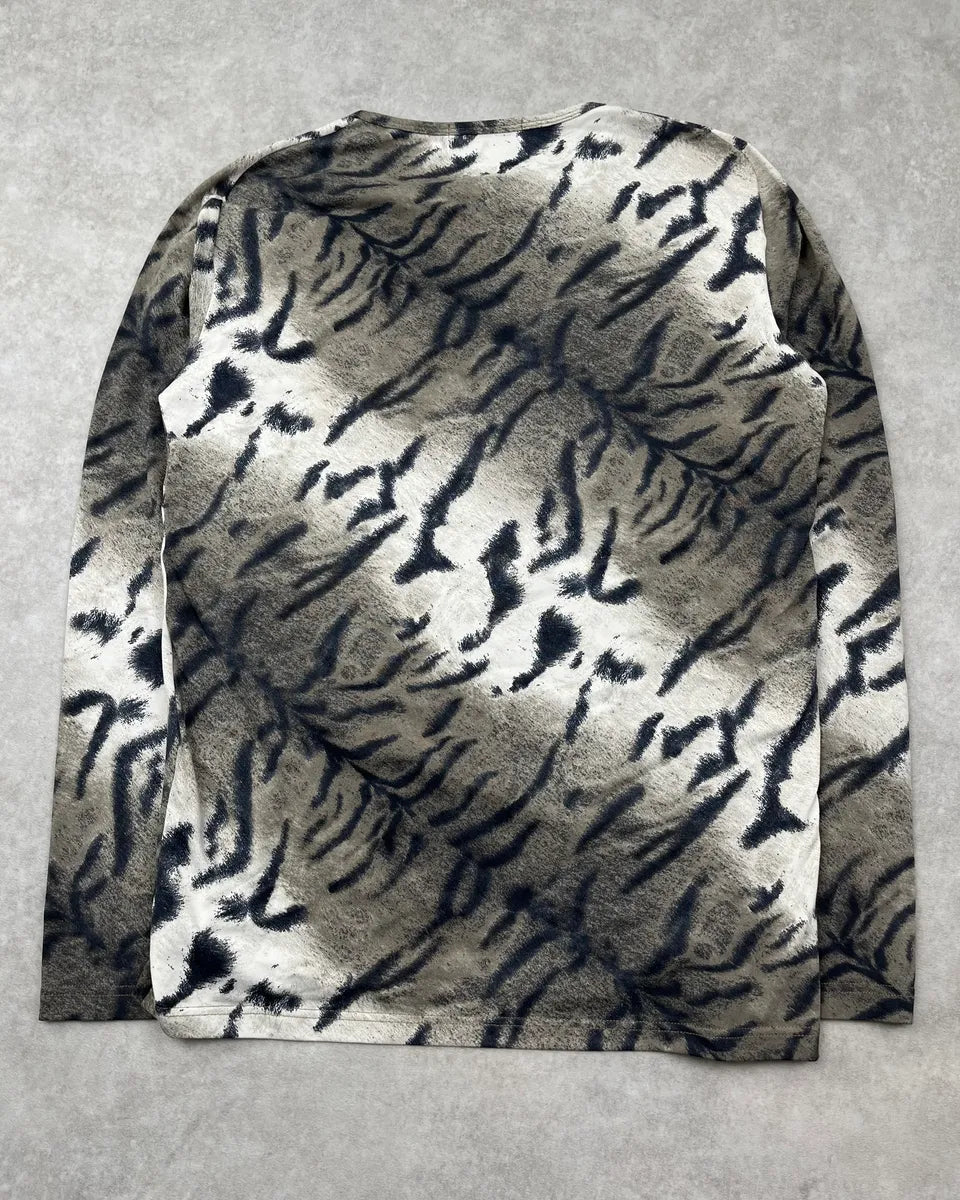 AW2000 Cavalli White & Grey Zebra Print Longsleeve ZywLnab 6