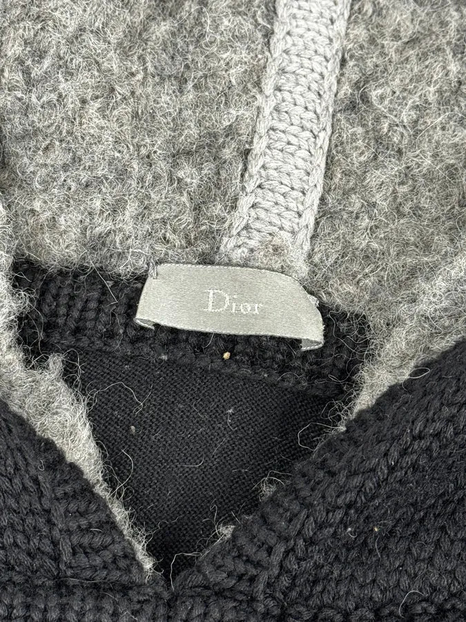 AW2000 Dior Black Wool Double Hood Sweater NCAdMHV 8