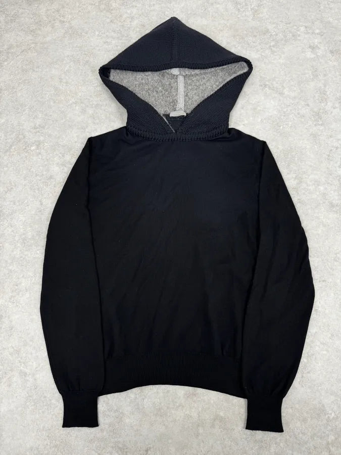 AW2000 Dior Black Wool Double Hood Sweater NCAdMHV 0
