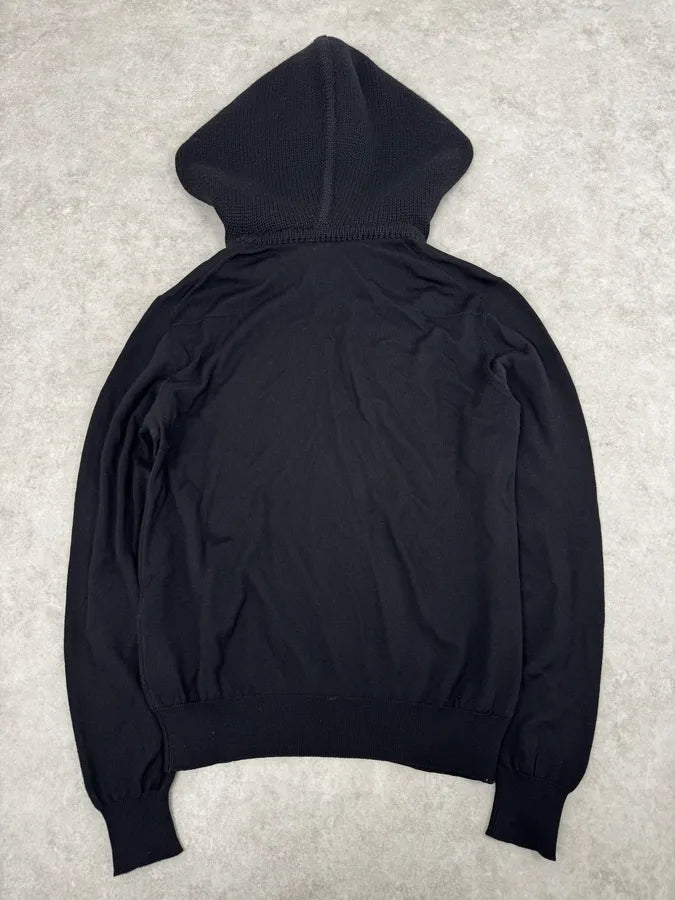 AW2000 Dior Black Wool Double Hood Sweater NCAdMHV 3