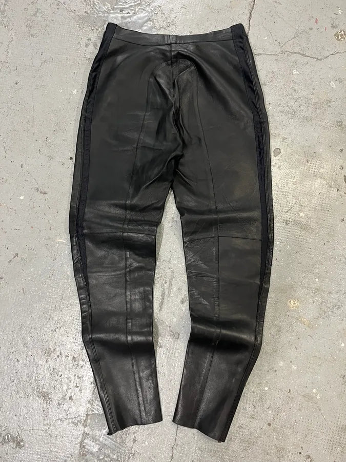 AW2000 Gucci Black Leather Biker Pants by Tom Ford (XS/S) GGprpdc 6