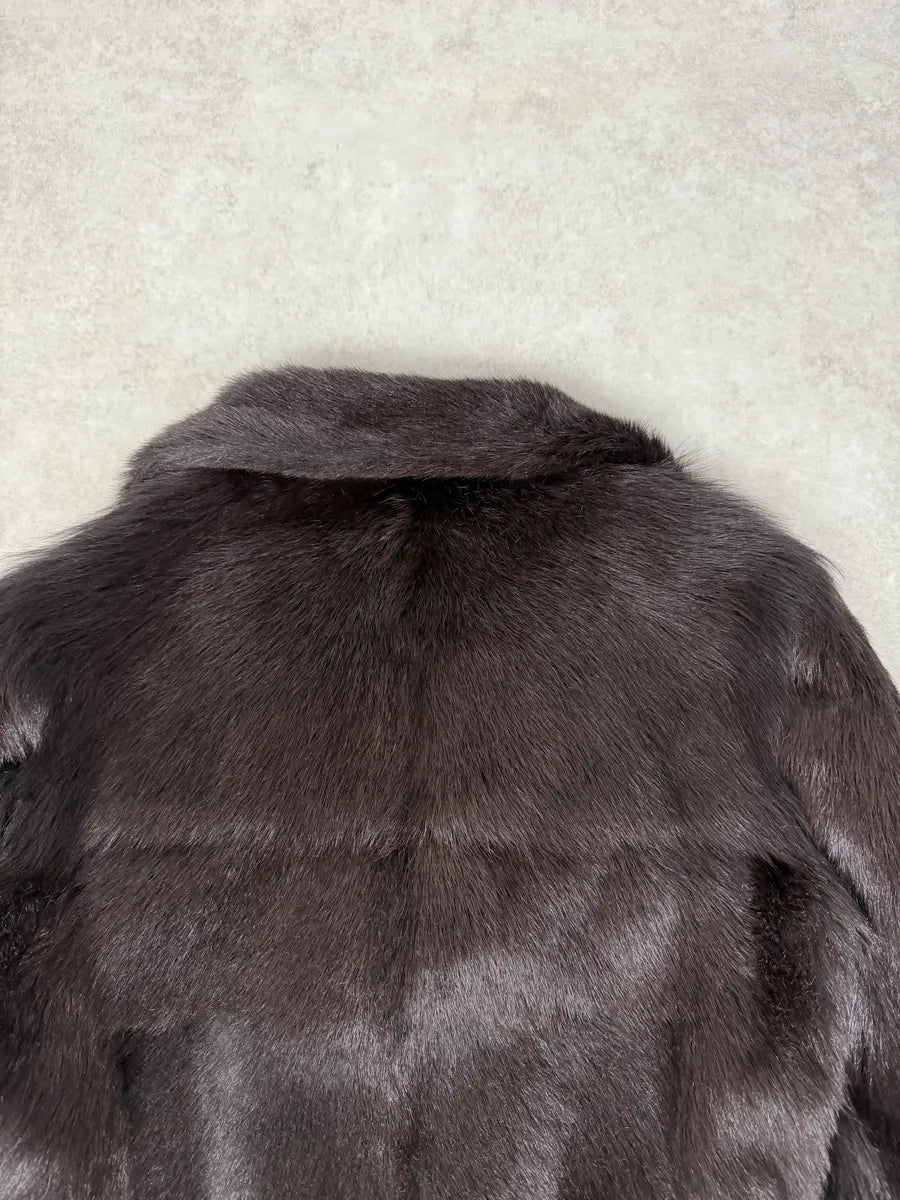 AW2000 Gucci Brown Marmot Fur Leather Jacket by Tom Ford ArYPYMs 10
