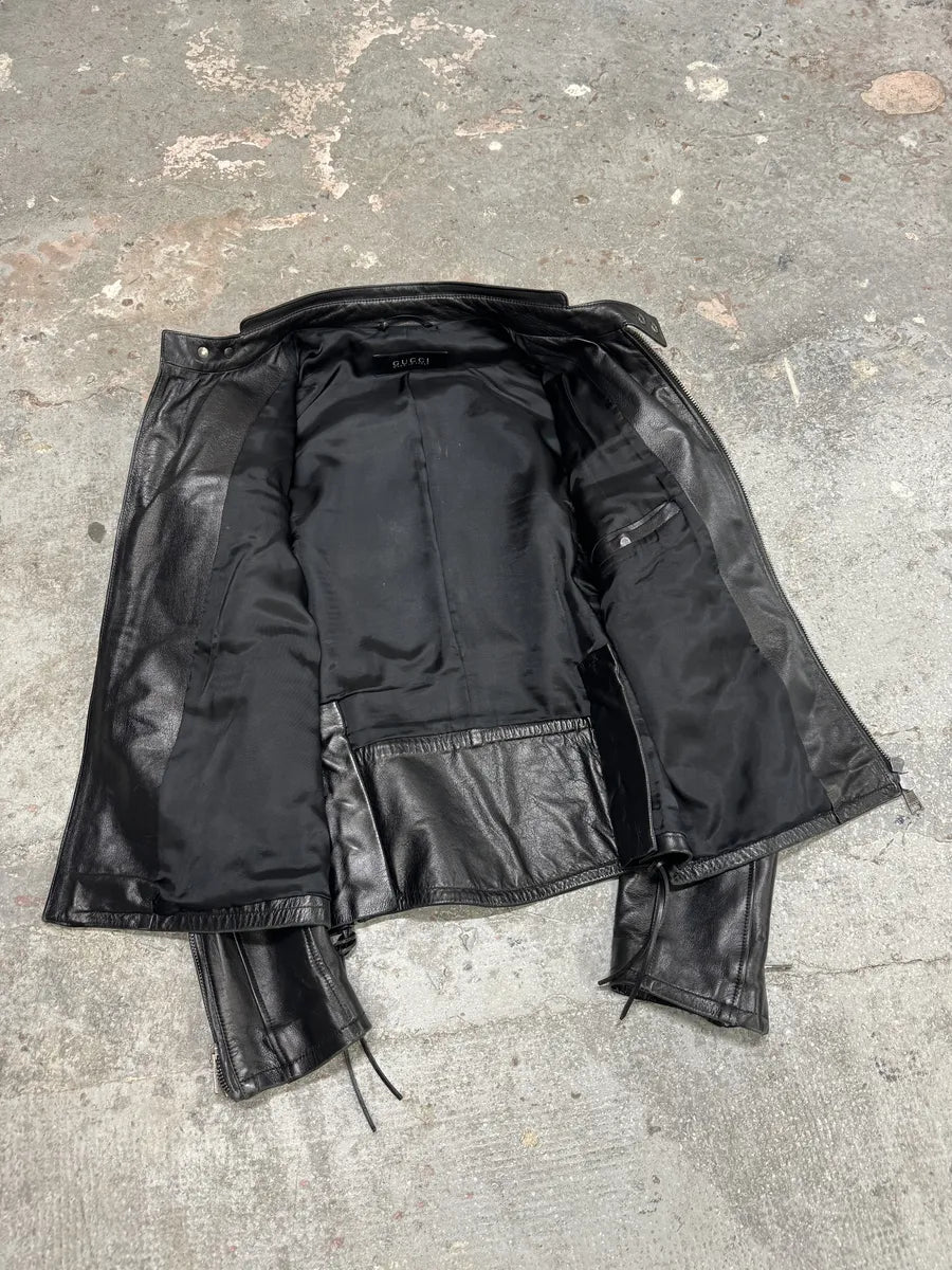 AW2000 Gucci Premium Leather Biker Jacket by Tom Ford (L) 3