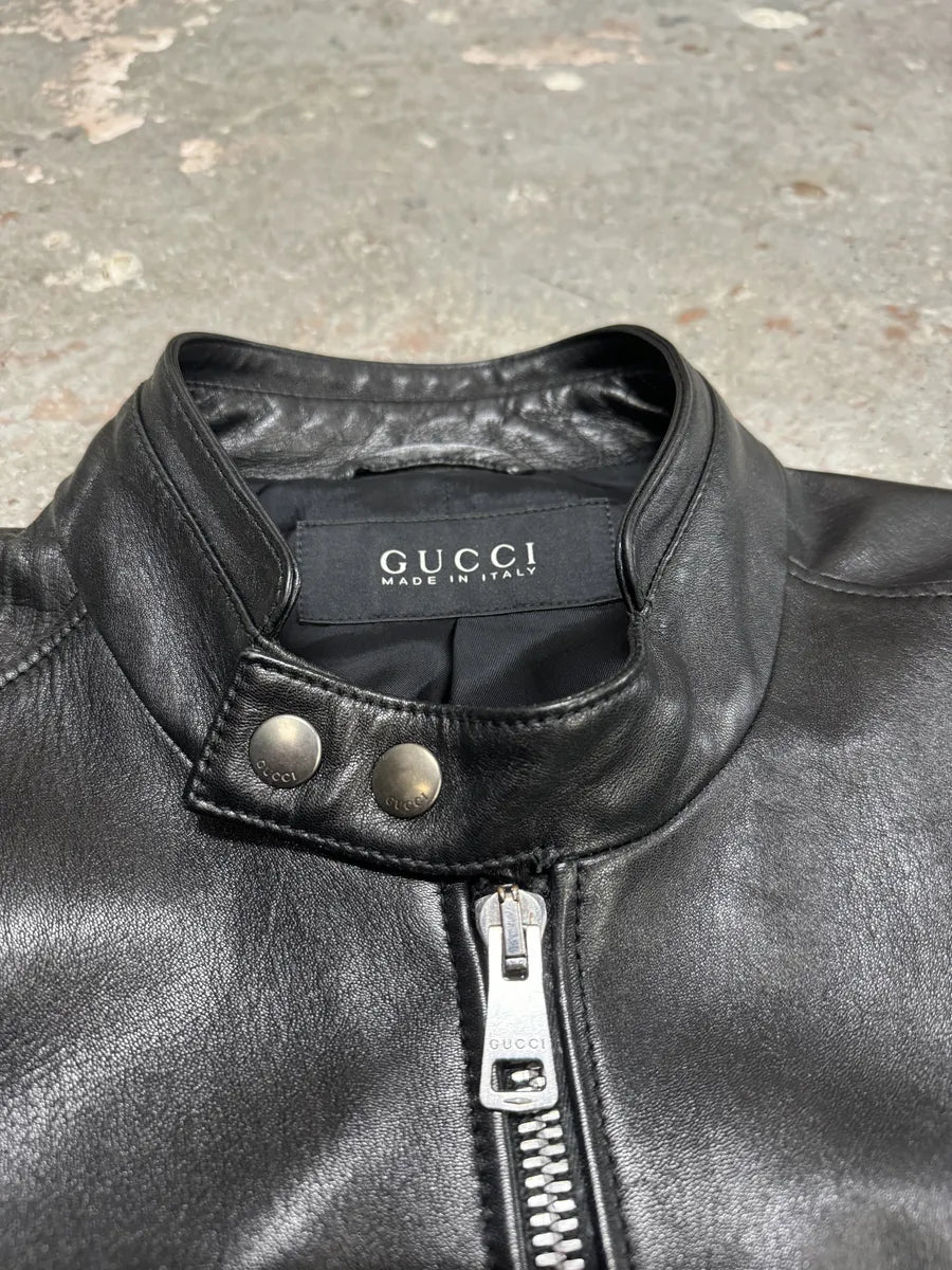 AW2000 Gucci Premium Leather Biker Jacket by Tom Ford (L) 7