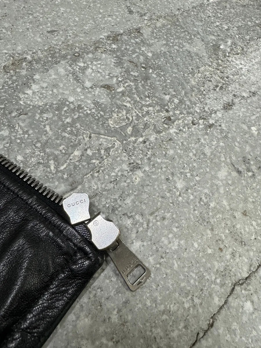 AW2000 Gucci Premium Leather Biker Jacket by Tom Ford (L) 8