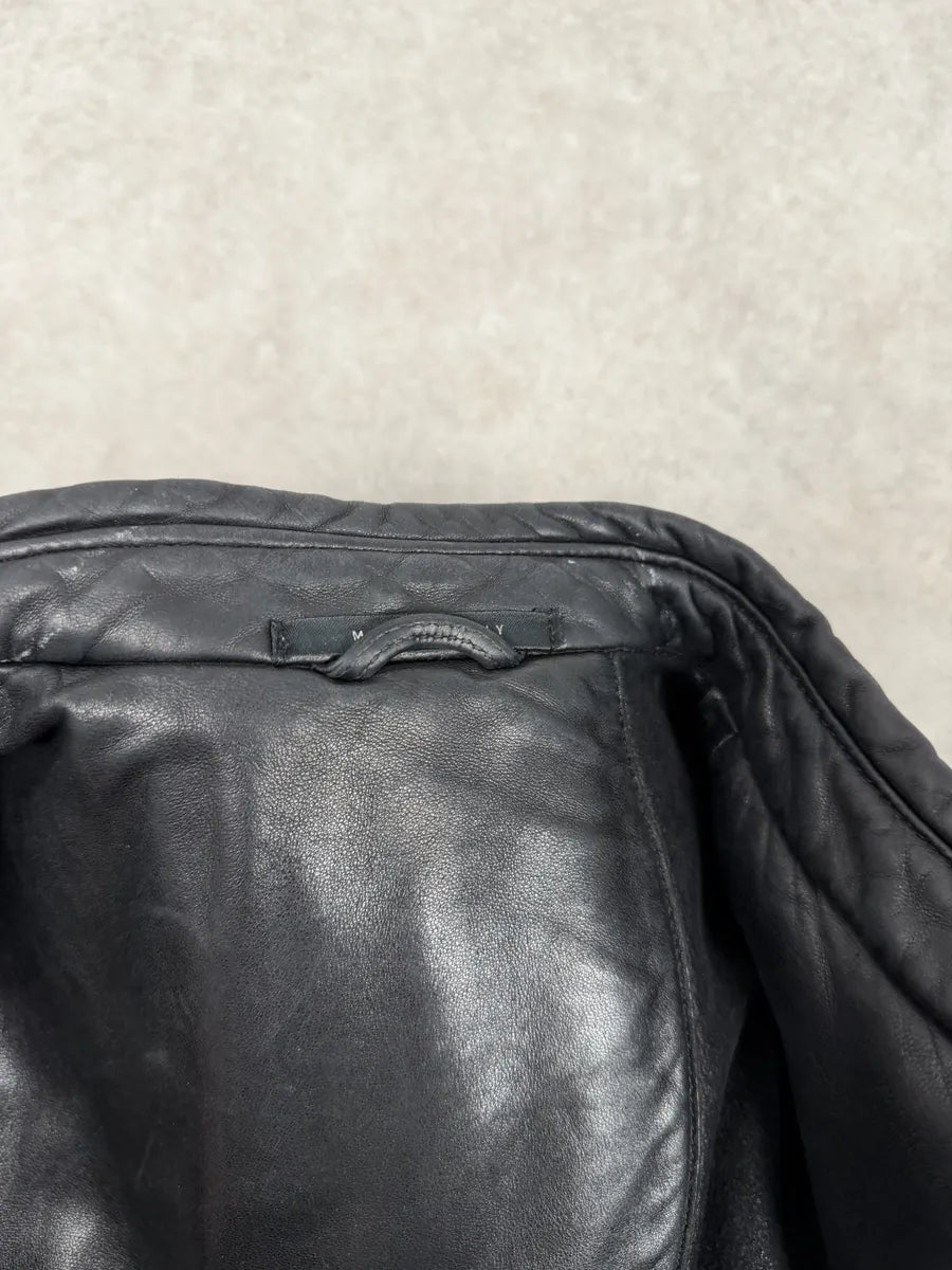 AW2000 Gucci Spiral Tornado Zip Black Leather Jacket by Tom Ford LVMdbUu 10