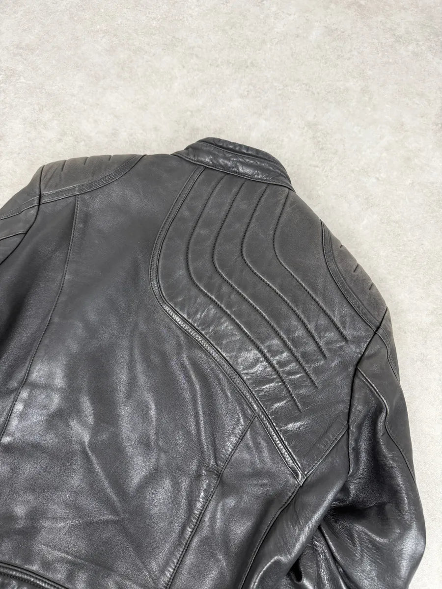 AW2000 Gucci Spiral Tornado Zip Black Leather Jacket by Tom Ford LVMdbUu 7