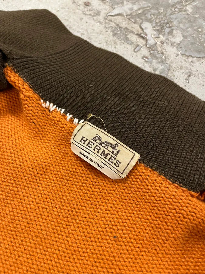 AW2000 Hermes by Martin Margiela Cashmere Orange Knit Sweater WerizBp 10