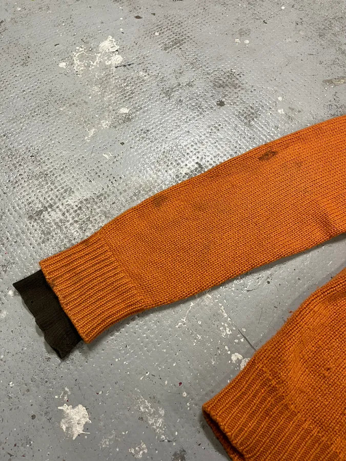 AW2000 Hermes by Martin Margiela Cashmere Orange Knit Sweater WerizBp 12