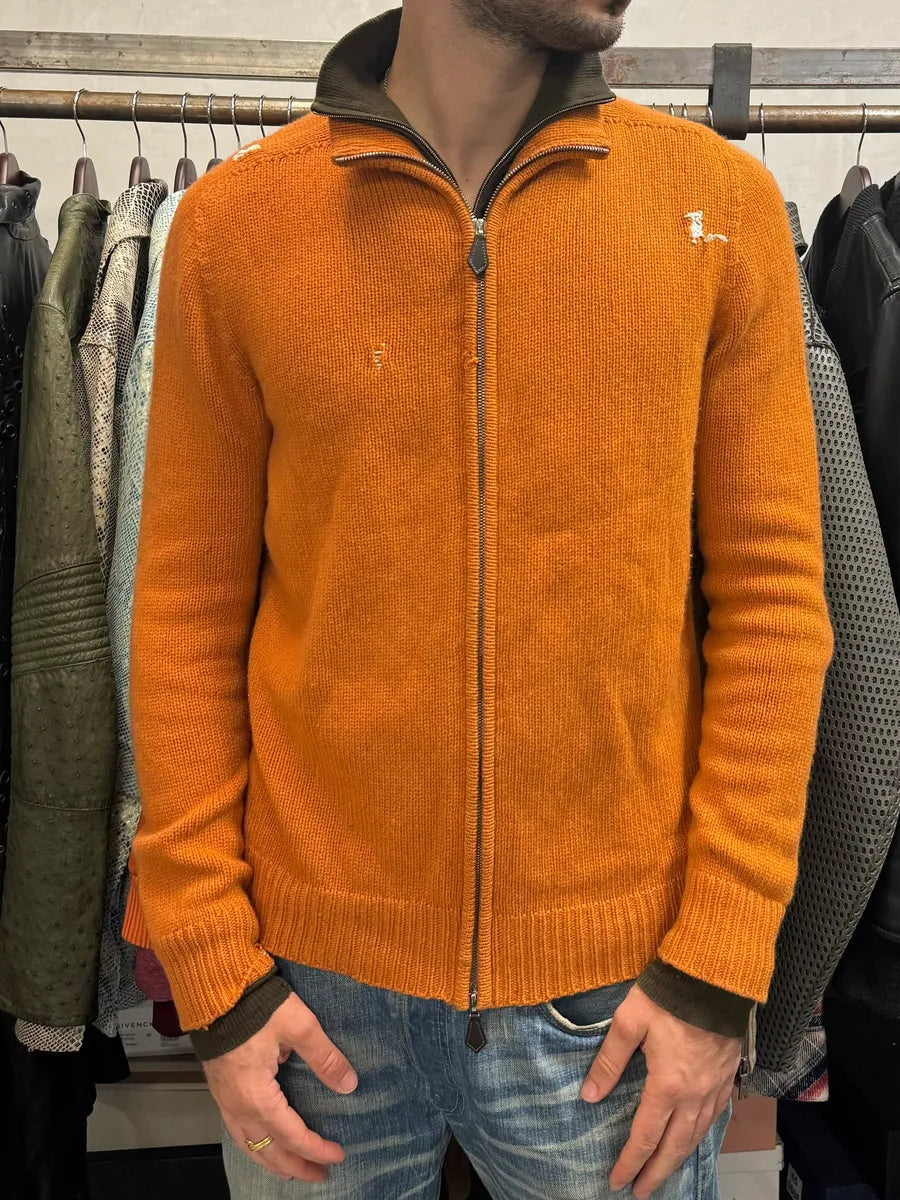 AW2000 Hermes by Martin Margiela Cashmere Orange Knit Sweater