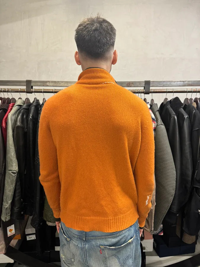 AW2000 Hermes by Martin Margiela Cashmere Orange Knit Sweater WerizBp 3