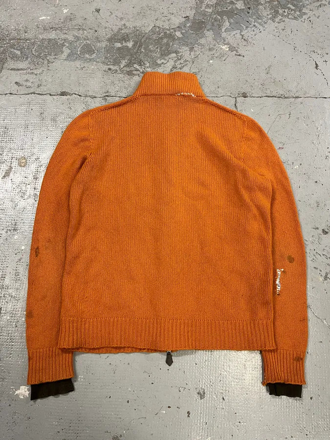 AW2000 Hermes by Martin Margiela Cashmere Orange Knit Sweater WerizBp 7
